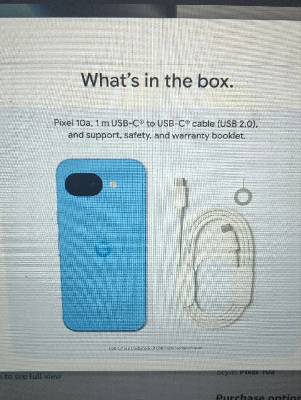 Google Pixel 10a Phone in OBSIDIAN